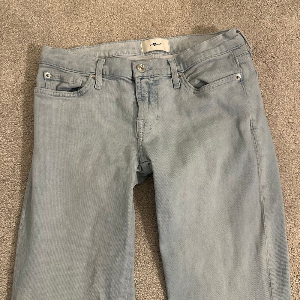7 For All Mankind Original Bootcut Jeans Light Acid Wash Y2K Size 28